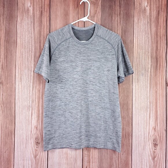 Lululemon Mens Medium Metal Vent Tech Performance Athleisure T-Shirt Tee Gray - Picture 1 of 10
